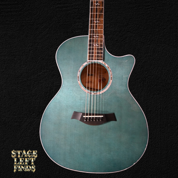 Taylor 614ce 1 of 1 Custom Koi Blue Grand Auditorium V Class ES2 OHSC Black Hardware