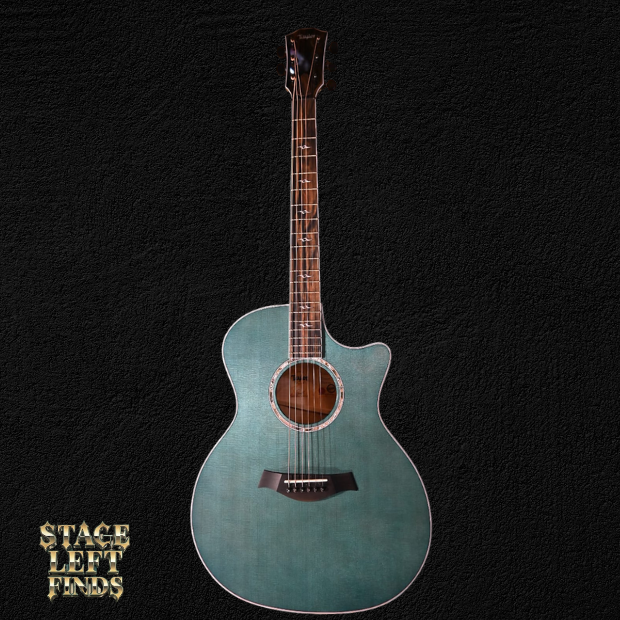 Taylor 614ce 1 of 1 Custom Koi Blue Grand Auditorium V Class ES2 OHSC Black Hardware