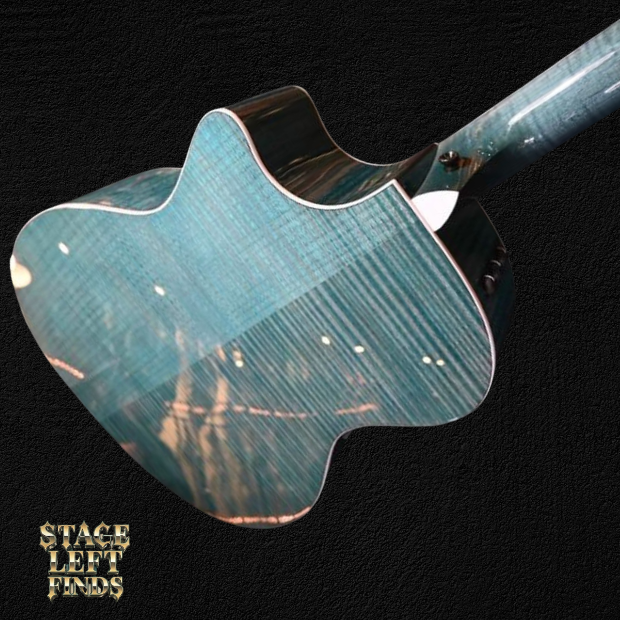 Taylor 614ce 1 of 1 Custom Koi Blue Grand Auditorium V Class ES2 OHSC Black Hardware