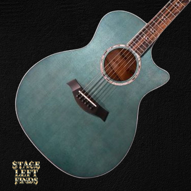 Taylor 614ce 1 of 1 Custom Koi Blue Grand Auditorium V Class ES2 OHSC Black Hardware
